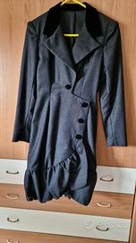 Vestito sartoriale lana particolari velluto