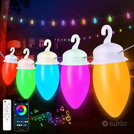 Catena Luminosa Esterno 15 m 20 Lampadine LED - Lu