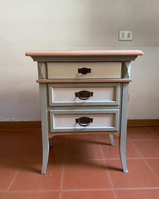 Comodino Vintage Legno Country Provenzale