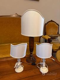 tris di lampade da tavolo