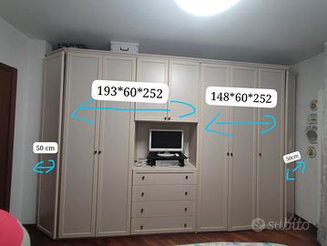 armadio 7 ante piu due laterali angolari