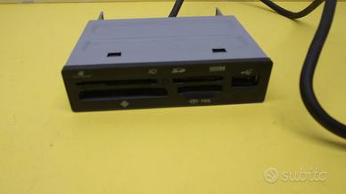 Card reader All in 1 in frontalino nero da 3,5", l