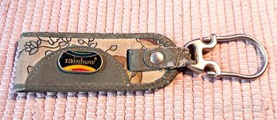 Portachiavi RAINBOW Tessuto e Pelle '80 vintage