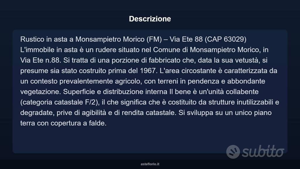 Immobile in asta di 26 m² a Monsampietro Morico - Vista 4