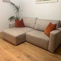 Divano moderno beige - sedute estraibili