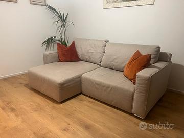 Divano moderno beige - sedute estraibili