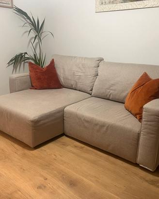 Divano moderno beige - sedute estraibili