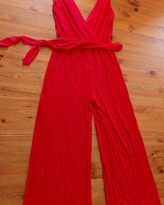 tuta intera elegante rosso