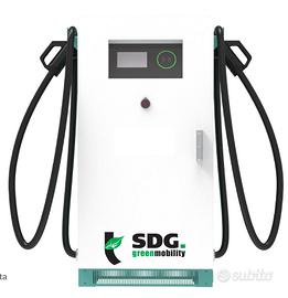 Colonna ricarica DC Fast Charge 80 kW 2 spine CCS 