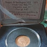 Moneta d'oro da collezione Marengo Bolaffi