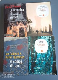 set 4 libri romanzi gialli avventura contemporanei