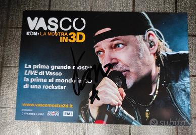 Cartolina con autografo di Vasco Rossi