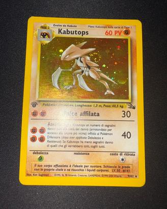 Kabutops Holo Prima Edizione Fossil 9/62