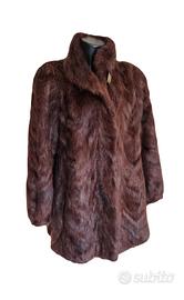 Cappotto in pelliccia di code di visone 