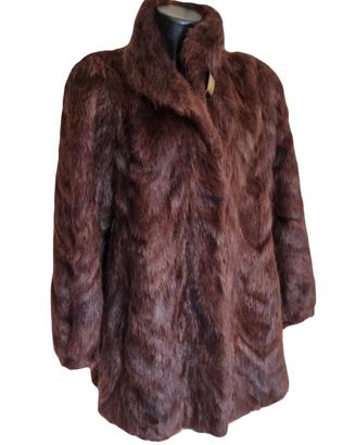 Cappotto in pelliccia di code di visone 