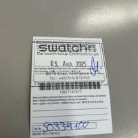 Omega swatch colorazione Grigio Nero