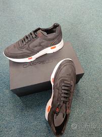 sneakers Cappelletti n45 camoscio grigio 