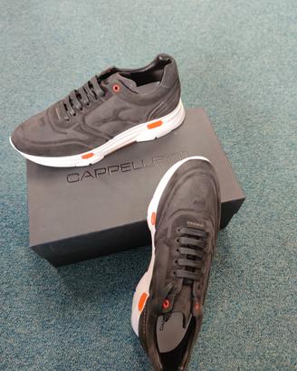 sneakers Cappelletti n45 camoscio grigio 