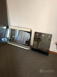 Coppia Specchi con luci vintage