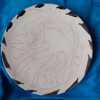 Piatto decorativo firma CASCELLA ceramica smaltata