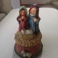 Mini presepe Natività con carillon 