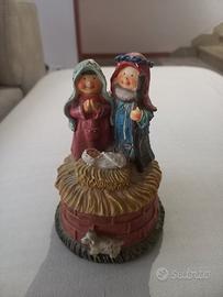 Mini presepe Natività con carillon 