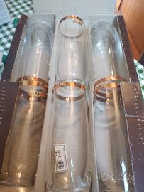 Set da 6 bicchieri vintage in cristallo Bohemia