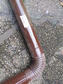 Canna fumaria tubo smaltato marrone per stufa.