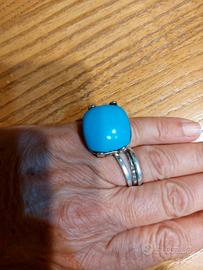 Anello d'argento e turchese 