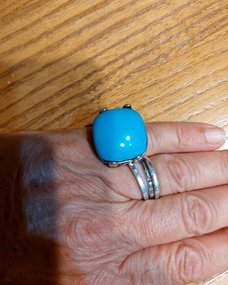 Anello d'argento e turchese 