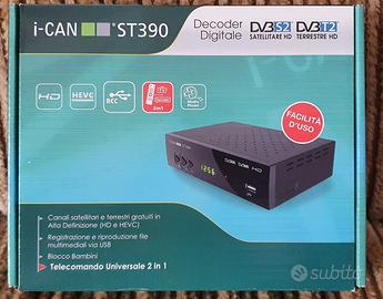 Decoder digitale terrestre DVBT2+satellitare DVBS2