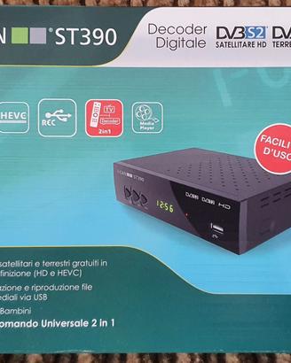 Decoder digitale terrestre DVBT2+satellitare DVBS2