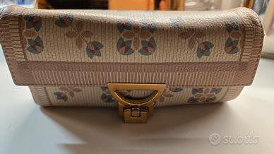 portafoglio coccinelle donna rosa cipria floreali 