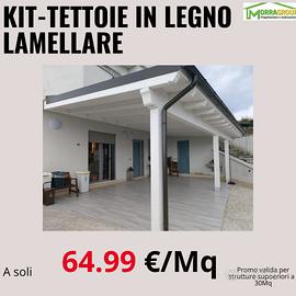 Tettoie in legno lamellare