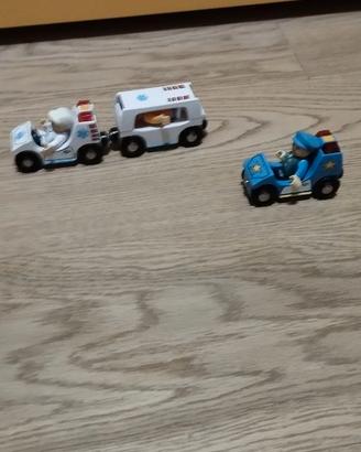 polizia + ambulanza marca Ibrio treno legno