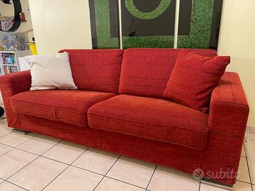 Divano 3 posti rosso
