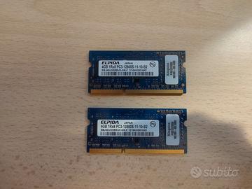 SODIMM 8Gb (2x4gb) Elpida DD3