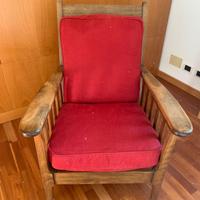 Poltrone in legno massello in coppia