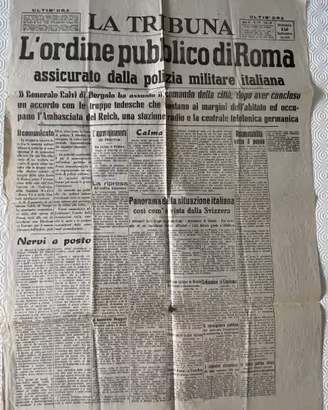 Giornale La tribuna di Roma, 12 settembre 1943