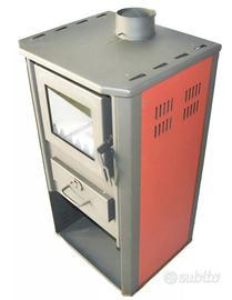 STUFA A LEGNA ACCIAIO VETRO 9 KW PORTALEGNA CAMINE
