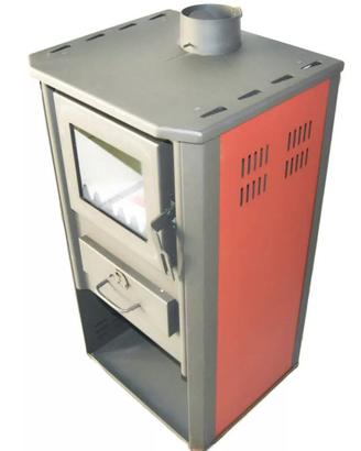 STUFA A LEGNA ACCIAIO VETRO 9 KW PORTALEGNA CAMINE