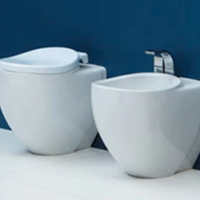 Flaminia IO 10117+10217 WC A Terra + Bidet A Terra