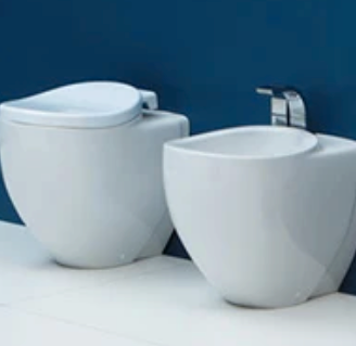 Flaminia IO 10117+10217 WC A Terra + Bidet A Terra