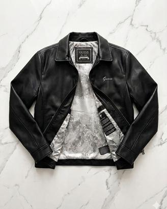 Giacca Guess "Legacy Edition" Pelle Nera Taglia S