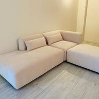 divano angolare con pouf penisola