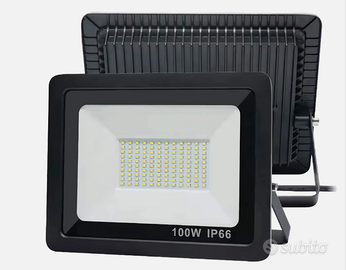 Faro Proiettore Led 100W Nero Da Esterno IP65 Luce Regolabile 120LM/W - Foto 4