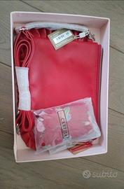 Borsa Carpisa rossa nuova con foulard incluso