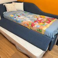 Letto singolo con doppia rete e doppio materasso