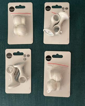 Kit per 2 bastoni tenda bianco, diametro 20 mm