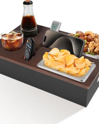 Vassoio per divano, aperitivo organizer vino snack